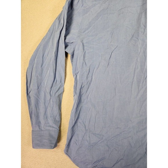 Vintage J Crew Shirt Mens XL 80s 2 Ply Cotton Button Up Regular Fit Blue EUC - Picture 12 of 12